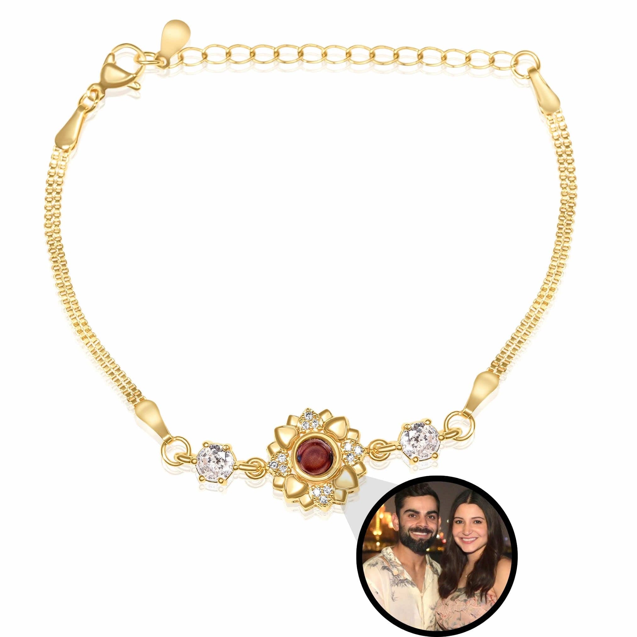 Flower Rose Heart PhotoJewels Bracelet