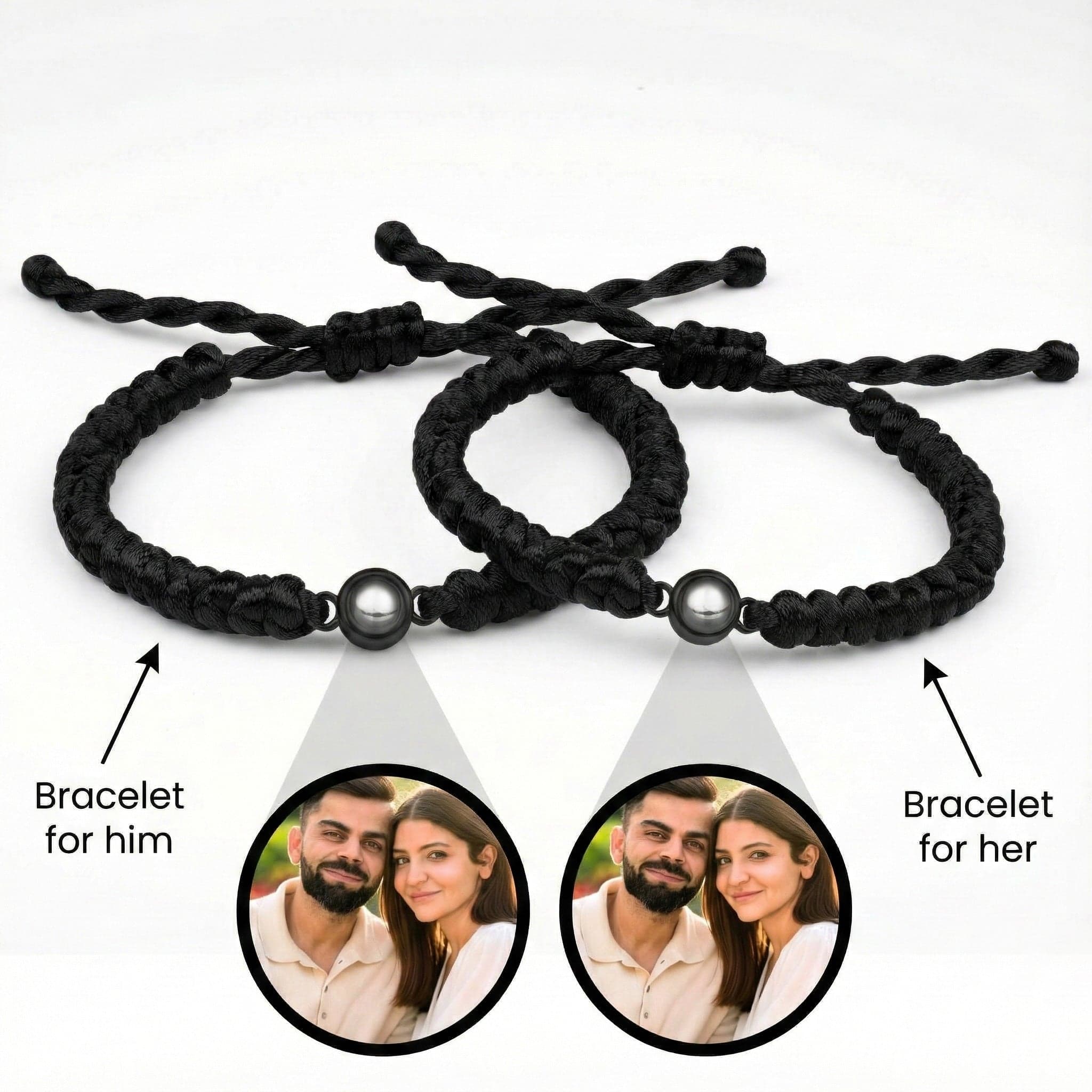 Braided Him & Her PhotoJewels Bracelet