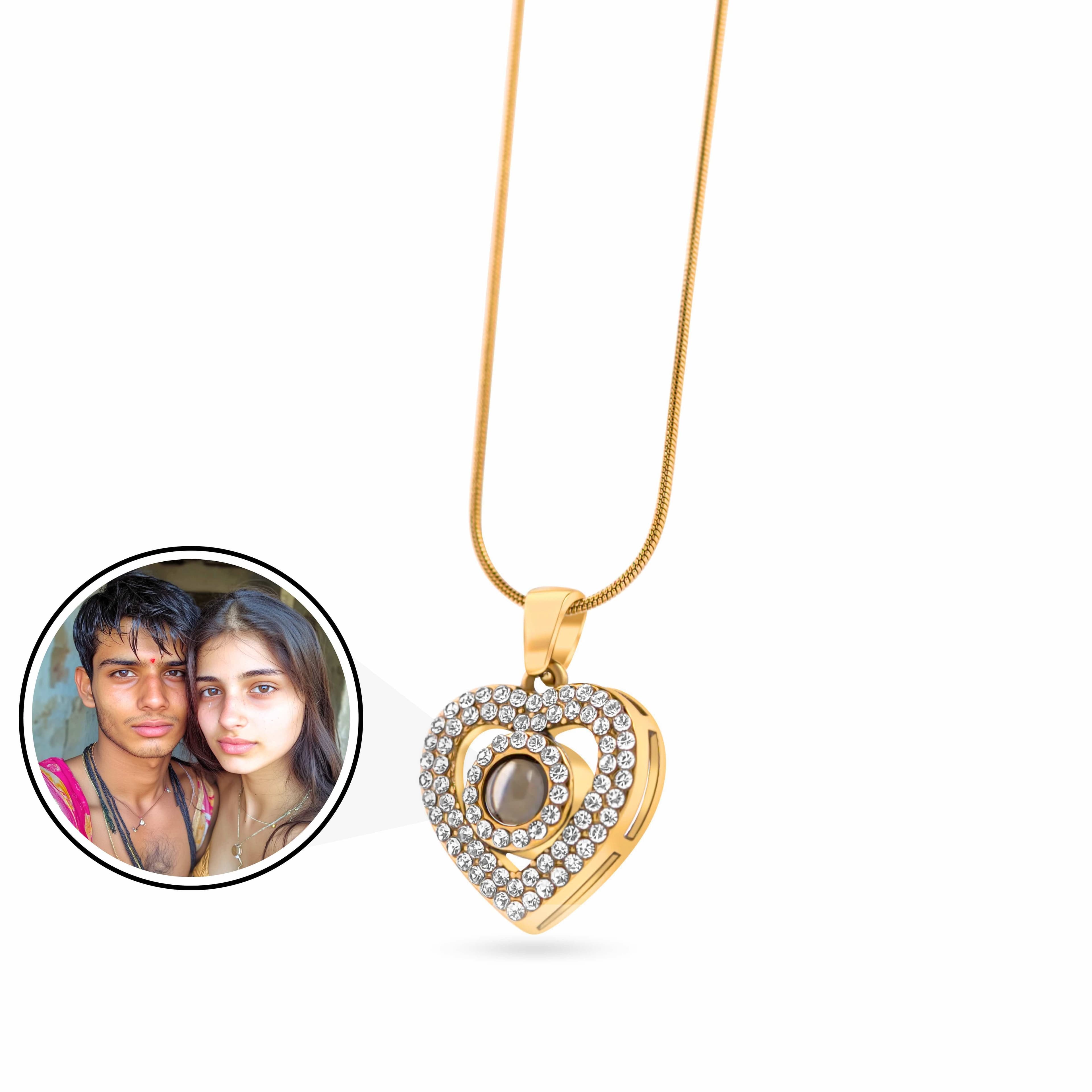 Sparkle Heart PhotoJewels Necklace