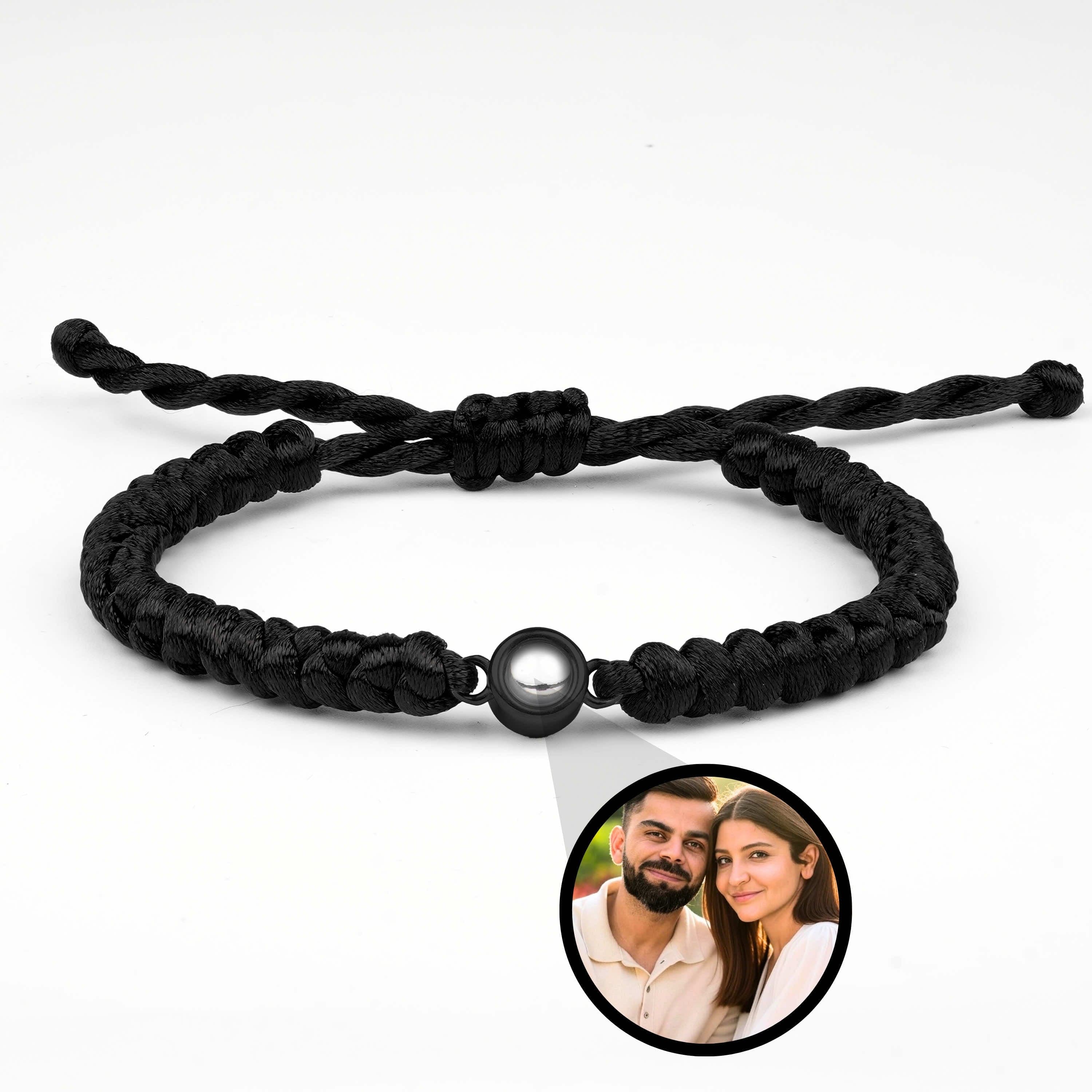 Braided PhotoJewels Bracelet Black