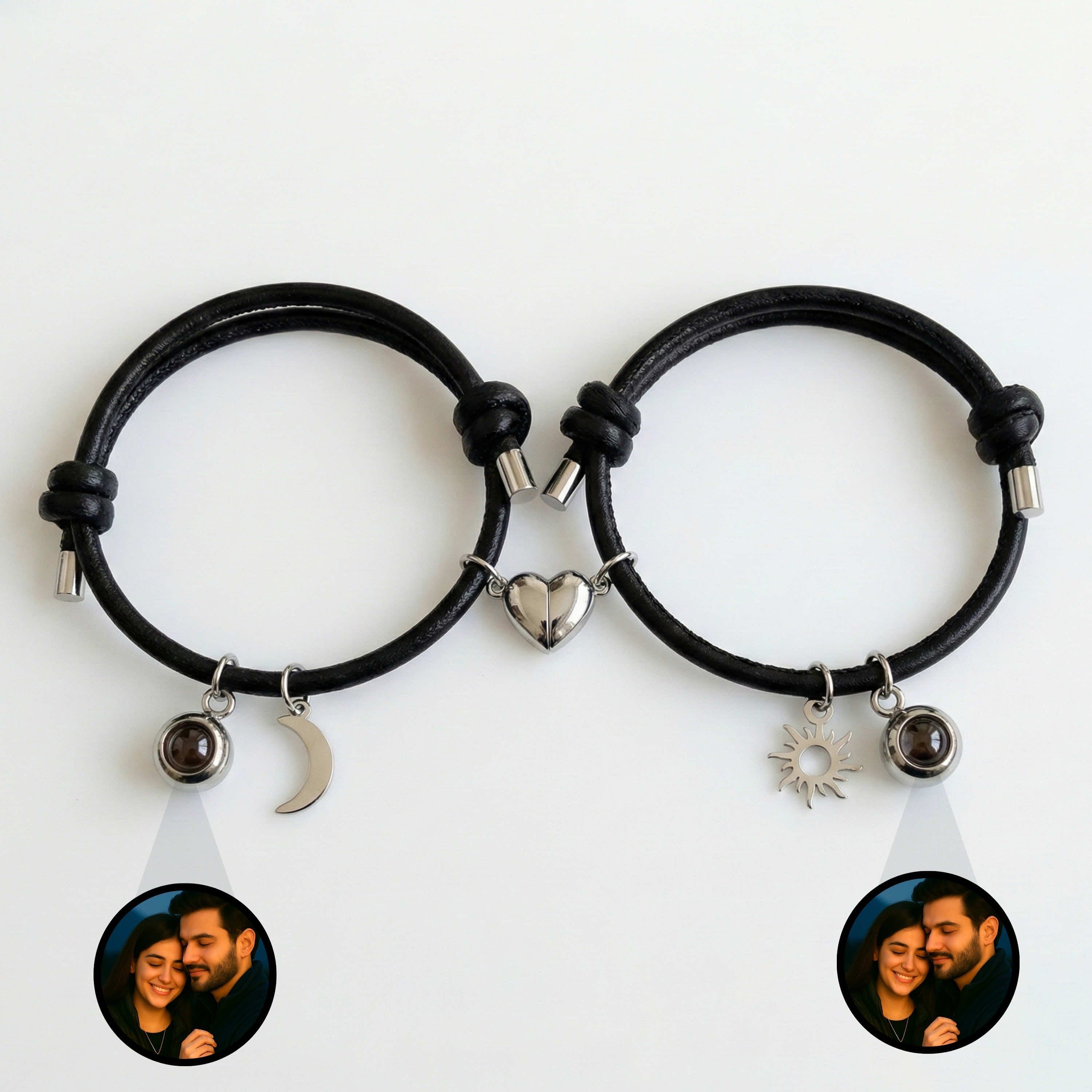 Magnetic Heart Him & Her PhotoJewels Bracelet