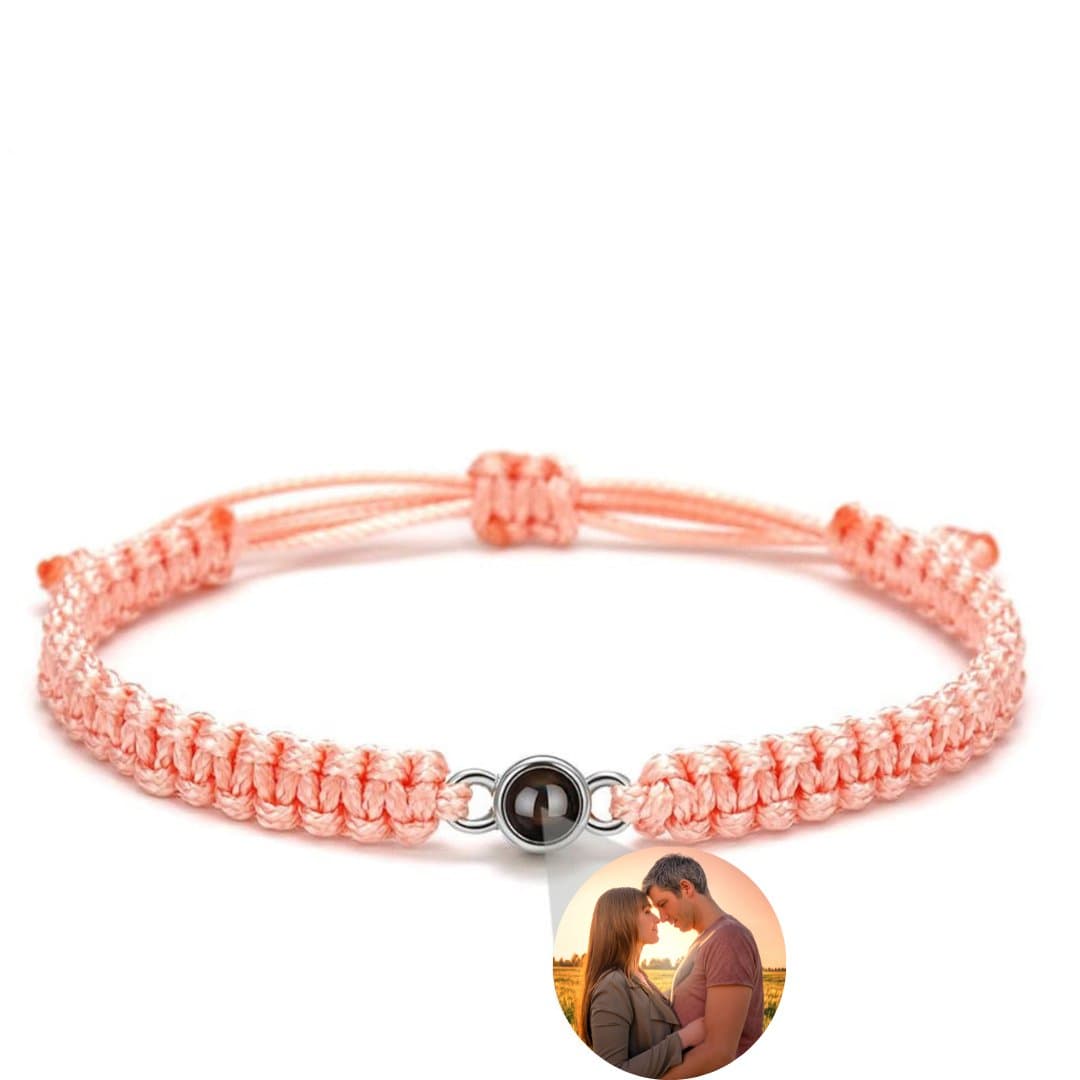Braided PhotoJewels Bracelet Pink
